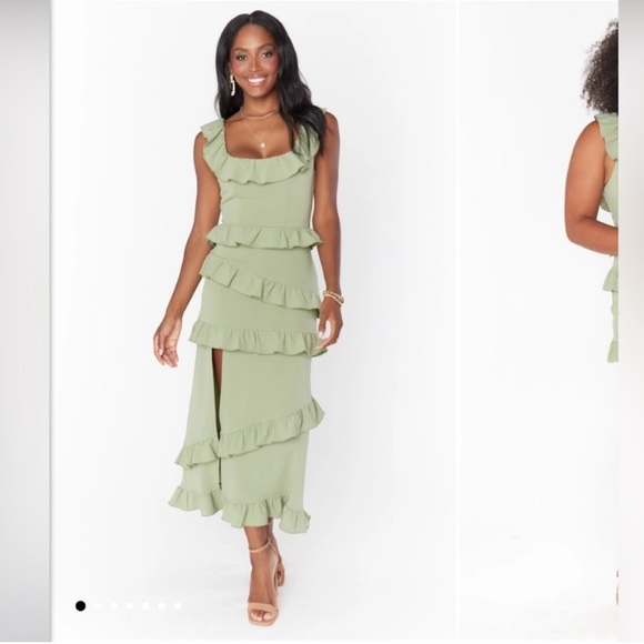 Show Me Your MuMu Dresses & Skirts - Show Me Your MuMu Green Ruffle Maxi Dress